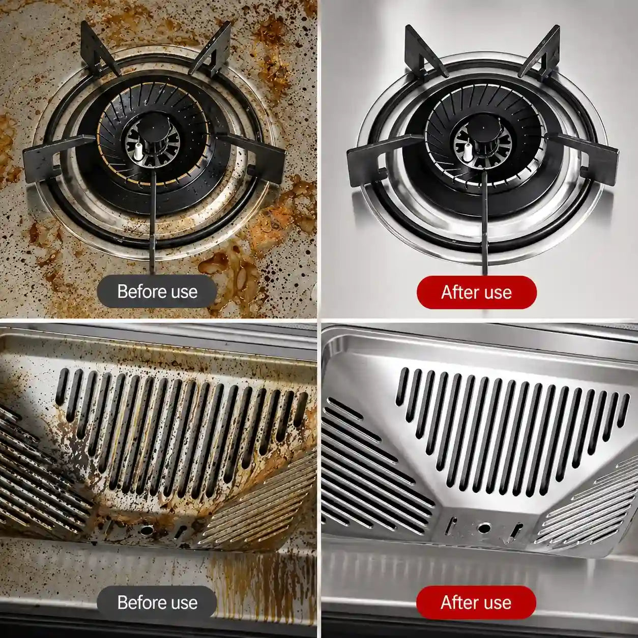 Kitchen Cleaning Brush – Pack Of 3 – Heavy-Duty Gas Stove & Burner Cleaner
