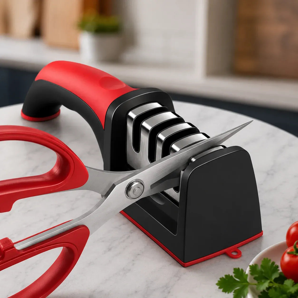 4-in-1 Knife & Scissors Sharpener – Professional Kitchen Knife Sharpening Tool