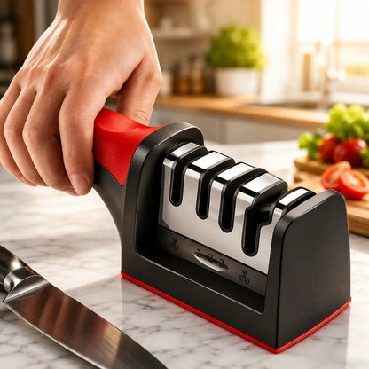 4-in-1 Knife & Scissors Sharpener – Professional Kitchen Knife Sharpening Tool