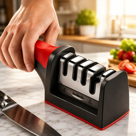 4-in-1 Knife & Scissors Sharpener – Professional Kitchen Knife Sharpening Tool