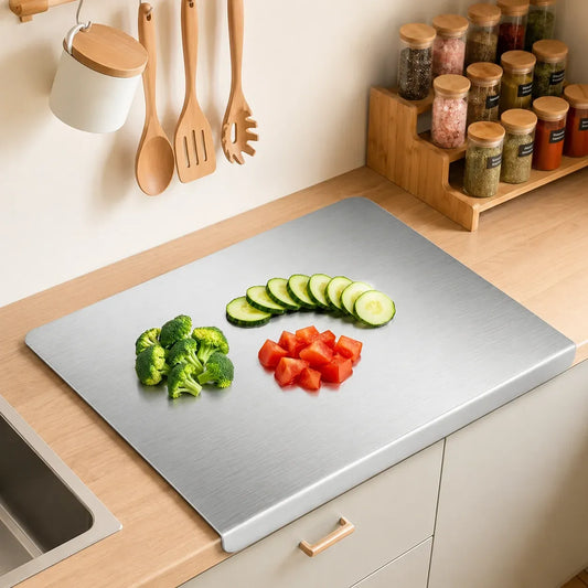 Stainless Steel CounterTop Non-Slip Double Sided Cutting Board